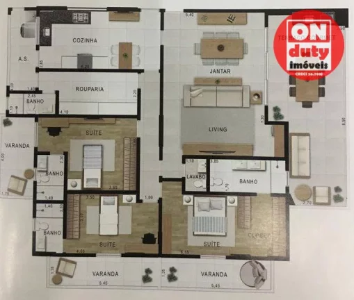 Imagem Apartamento à venda, 210 m² por R$ 3.300.000,00 - Embaré - Santos/SP