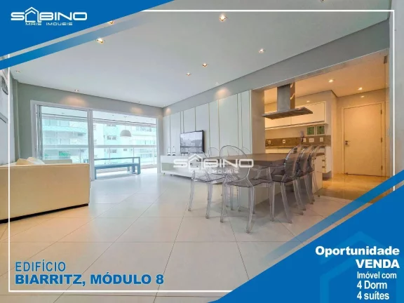 Imagem Apartamento Frontal à Venda no, com 4 Suítes, 201m² - Condomínio Riviera de São Lourenço Bertioga SP