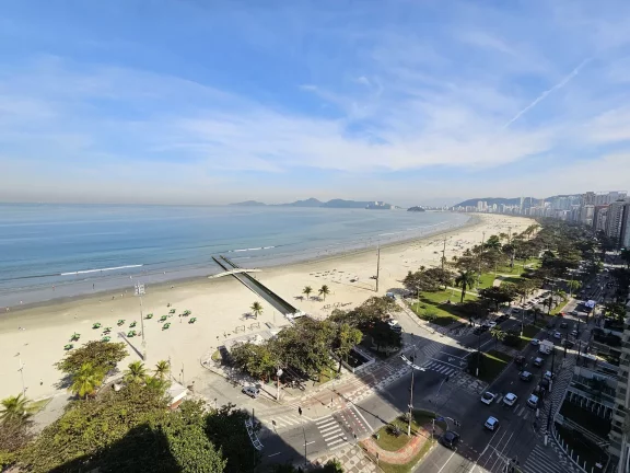 Imagem Apartamento vista mar 130 m² 1 vaga escriturada à venda no Embaré - Santos/SP