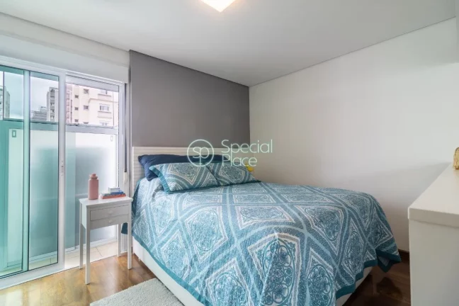 Imagem Ãtimo apartamento Ã  venda no Brooklin - Ãrea: 105,00mÂ² - Varanda com fechamento em vidro e espaÃ...