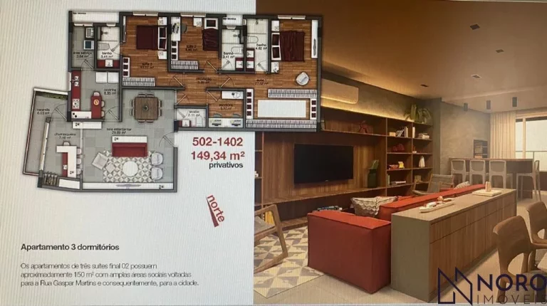 Imagem Oportunidade Única! Apartamento Novo de Alto Padrão no Centro de Santa Maria