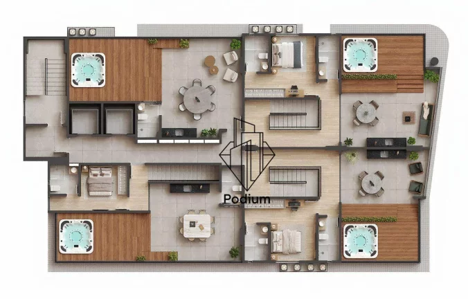 Imagem Apartamentos em Condomínio Club com varanda / sacada a aproximadamente 600m da praia de Tambaú -AP2737.