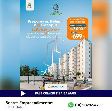 Imagem Village Natureza – 2 Quartos planejados + Espaço Fitness Equipado