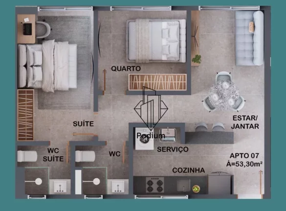 Imagem Apartamentos com varanda/sacada próximo ao Parque Parahyba 2 no Jardim Oceania/Bessa-AP2739.