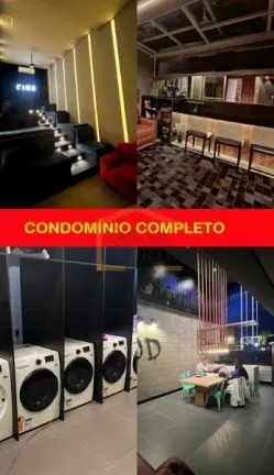 Imagem Apto Studio 27,61m², 1 dormitório, banheiro, sacada, Vidros antirruído, porta com senha eletrôni...