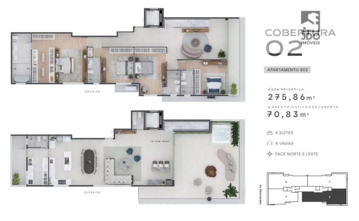 Imagem Cobertura Duplex a Venda no bairro Seminário - Curitiba, PR