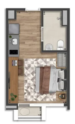Imagem Studio Residencial 24 m2 - Vila Mariana - São Paulo- SP