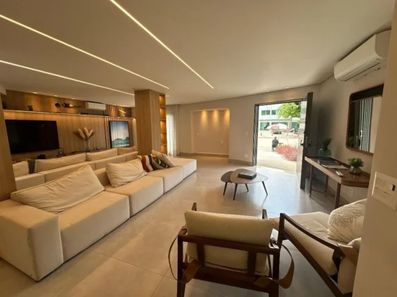 Imagem Imperdível Casa à Venda na Riviera de São Módulo 30. Com 4 Quartos, 4 Suítes, 3 Salas, 4 Vagas 320,00m² Piscina, Churrasqueira Mobiliada e Decorada