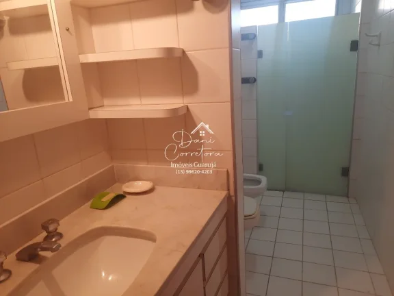 Imagem Apartamento com vista para o mar e lazer, 3 quartos com suíte e 2 vagas na Pitangueiras, Guarujá-SP - 165m² de área.