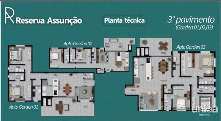 Apartamento 03 suítes em construção próximo ao Fórum no Ed Reserva Assunção