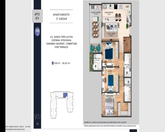 Imagem Oportunidade única! Apartamento à venda em Vilas do Atlântico, Lauro de Freitas-BA: 2 quartos, 1 suíte, 2 salas, 1 banheiro, 1 vaga de garagem, 68m².