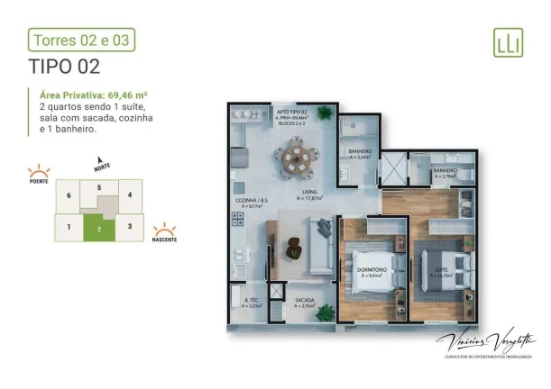 Imagem Apartamento 2 dormitórios para Venda em Itapema / SC no bairro Várzea do Ranchinho