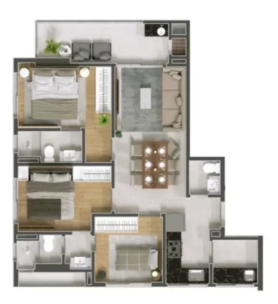 Imagem Apartamento com 2 Quartos à Venda, 73 m² em Perequê - Porto Belo