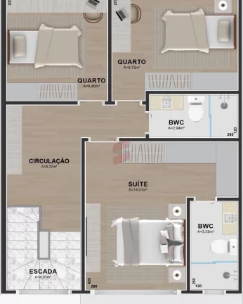 Imagem SOBRADO com 3 dormitórios à venda com 115m² por R$ 789.000,00 no bairro Cajuru - CURITIBA / PR