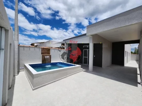 Imagem Casa Térrea Nova sem uso , Prox a praia ,3 dorms c suite , quintal e churrasq , piscina , 2 vagas bairro Gaivota, Itanhaem