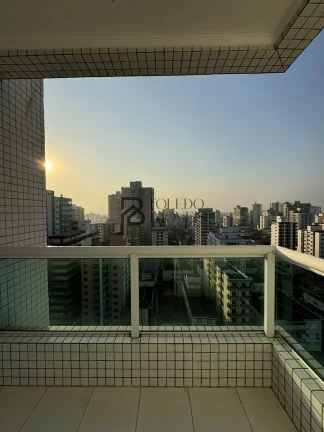 Imagem Apartamento Vista Mar com 2 Dormitórios sendo 1 suíte no bairro Guilhermina - Praia Grande