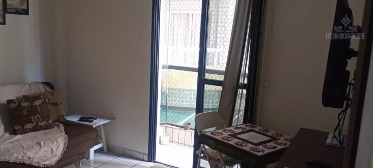 Imagem Apartamento em Praia Grande, Guilhermina, com 1 quarto e sacada, 49m².