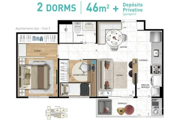 Imagem Apartamento para Venda em Santo André / SP no bairro Vila Curuçá