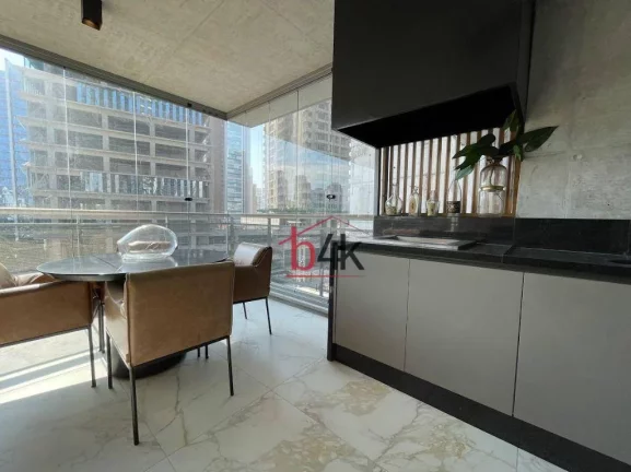 Imagem Apartamento no O Parque Brooklin com 197m² de área, 3 suítes, 3 vagas de garagem, varanda com churrasqueira.