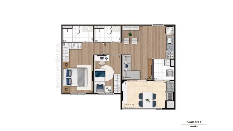 Imagem Condomínio Vision Campestre, apartamento à venda 2 quartos em bairro Campestre Santo André SP