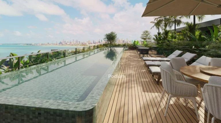 Imagem Flats com área de lazer na cobertura e a 190m da praia do Bessa - FL0331