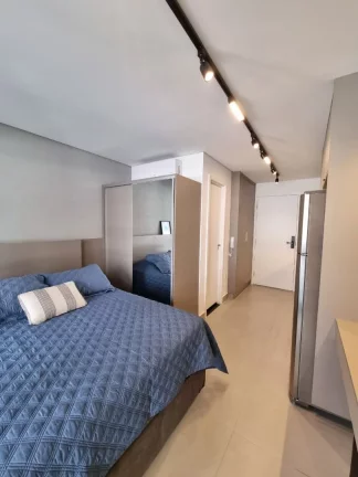 Imagem Imperdível - Apartamento para Venda ou Locação no Brooklin, São Paulo-SP: 1 quarto, 1 banheiro, 24m².