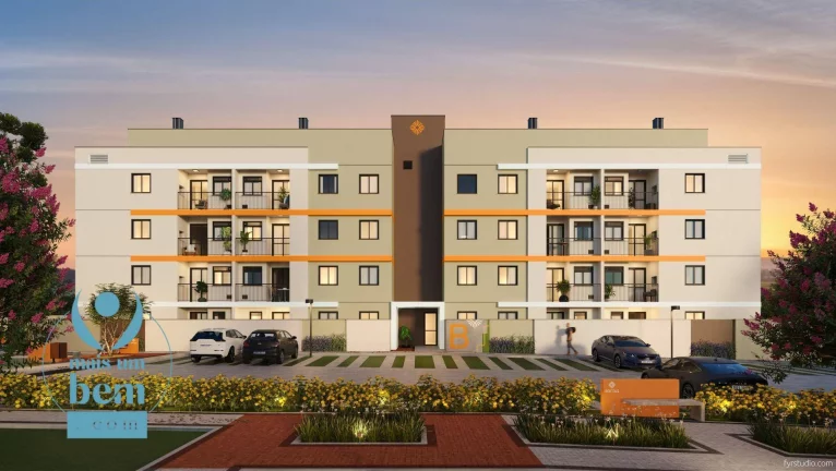 Imagem Apartamento com 2 quartos à venda, 53 m² por R$ 462.955 - Hauer - Curitiba/PR