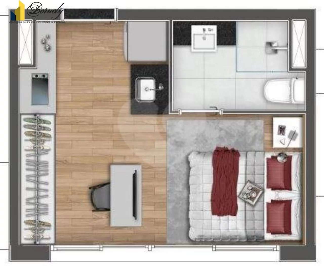 Imagem Apartamento com 1 dormitório