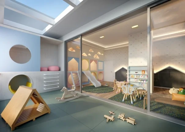 Imagem Os apartamentos são amplos e possuem 156m² com living integrado, 3 suítes, depósito privativo e ...