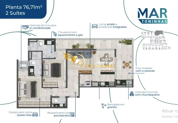 Imagem APARTAMENTO À VENDA COM 2 SUÍTES NA PRAIA DAS TONINHAS EM UBATUBA-SP