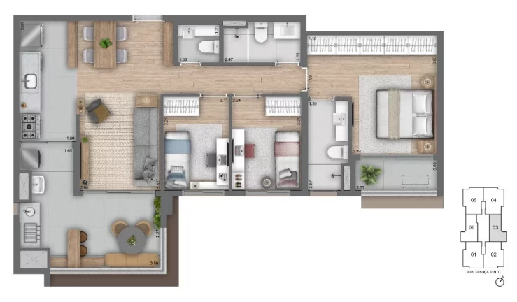Imagem Apartamento de 3 quartos na Vila Mariana, SP: Sustentável, 93 m², R$ 15.000/m²