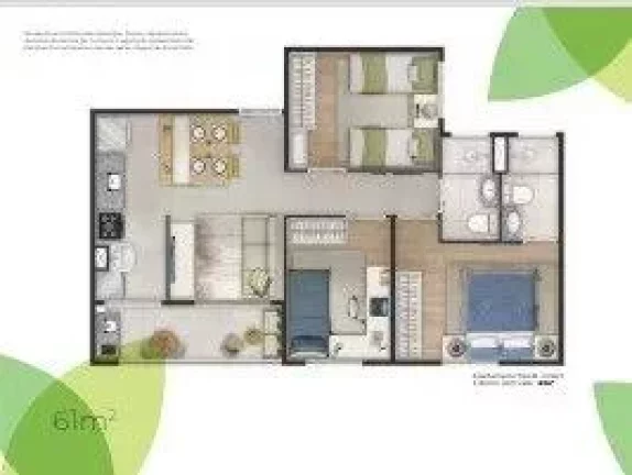 Imagem Apartamento à venda em Cotia, com 3 quartos, 61m2