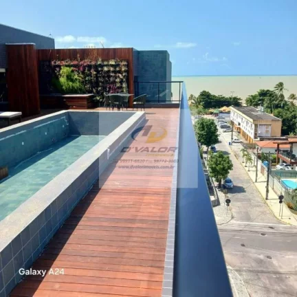 Imagem Vendo Apartamento, Porteira Fechada, Vista Mar, com 53 m², 2 suítes, sala p/ 2 ambientes e 1 vaga
