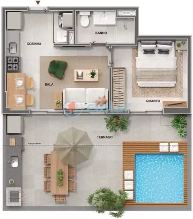 Imagem Apartamento à venda 1 Quarto 40.2M Centro Rio de Janeiro - RJ | Cores de Fátima Imagem Apartamento à venda 1 Quarto 40.2M Centro Rio de Janeiro - RJ | Cores de Fátima