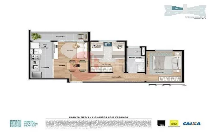 Imagem Apartamento com 2 dormitórios à venda, 53 m² - Nova São Pedro - São Pedro da Aldeia/RJ