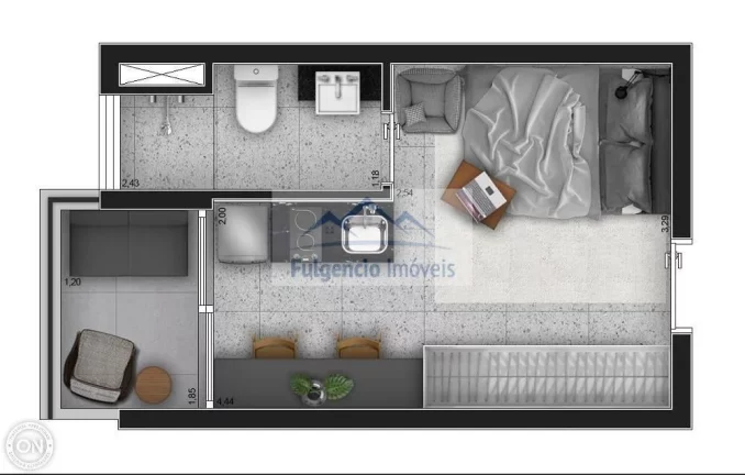 Imagem Apartamentos Studios de 30,75m² mobiliado na Av. dos Imarés - Moema