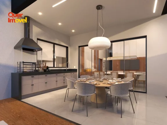 Imagem Casa de luxo em condomínio à venda em Ribeirão Preto-SP, Loteamento Terras de Florença - 3 quartos, 3 suítes, 2 salas, 5 banheiros, 203m².