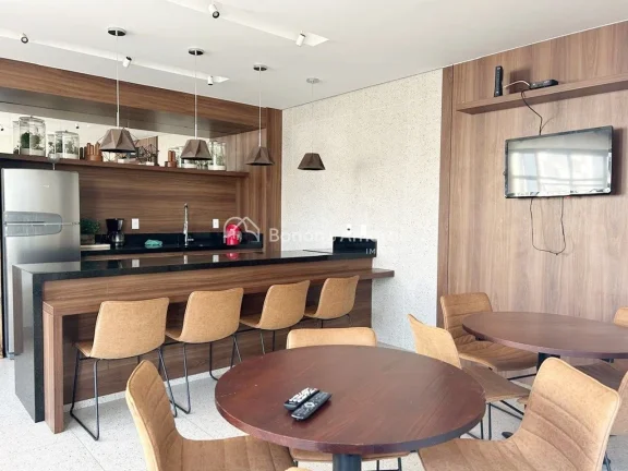 Imagem Studio moderno, acabamento impecável, com 42 m², mobiliado com 1 dormitório, suíte, sala integra...