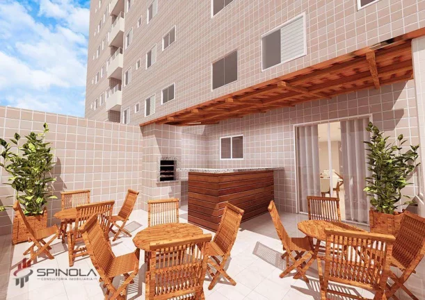 Imagem Apartamento com 2 dormitórios à venda, 52 m² por R$ 420.000,00 - Caiçara - Praia Grande/SP