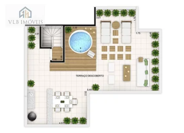 Imagem Apartamento Duplex à venda (136,00 m²), Super Quadra Morumbi, São Paulo, SP