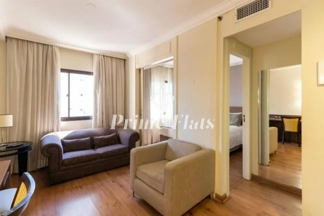 Imagem Flat disponível para locação no The World Hotels, com 30m², 1 dormitório e 1 vaga