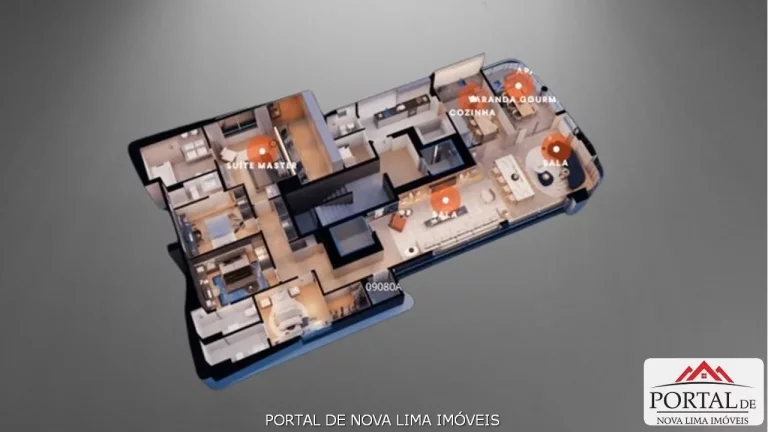 Imagem Apartamentos de Luxo no Gutierrez: 182m² e 188m², 4 Quartos, Área de Lazer Completa e 4 Vagas de Garagem
