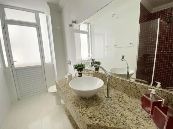 Imagem Impecável Apartamento frente total Pitangueiras, Guarujá-SP: 3 Quartos, 3 Suítes, 2 Salas, 2 Banheiros, 1 Vaga, 170m²!