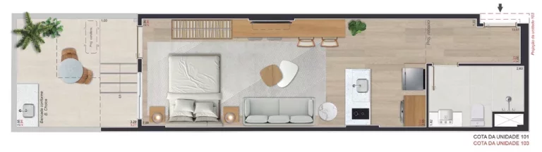 Imagem Studio para Venda em Rio de Janeiro / RJ no bairro Ipanema