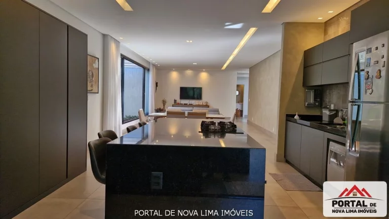 Imagem Casa a venda no condomínio Quintas do Sol em Nova Lima. Casa de 1 pavimento. Casa com 3 suítes, casa de alto luxo. Casa nova a venda no Quintas do Sol