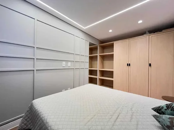 Imagem Apartamento mobiliado com 3 dormitórios sendo 1 suíte e 2 vagas de garagem em Balneário Camboriú