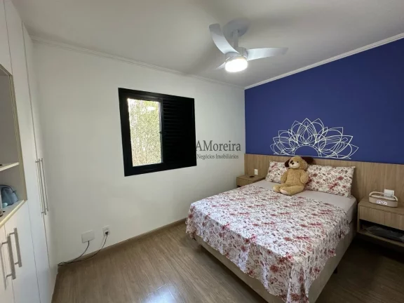 Imagem Apartamento à venda em Jundiaí-SP, no Parque Residencial Eloy Chaves, Cond. Chácara Primavera: 3 quartos, 2 salas, 1 banheiro, 1 vaga, 75m²