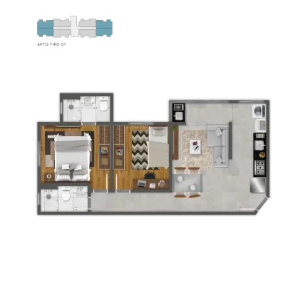 Imagem Station Tower Residence - Apartamento à venda no bairro Fernão Dias - Belo Horizonte/MG