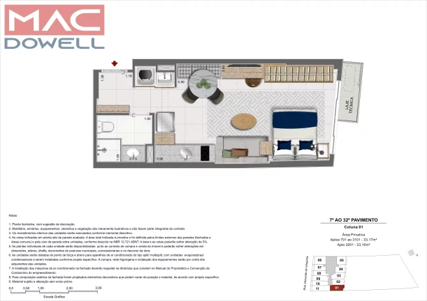 Imagem Skylux - Tegra - Studio e 1 quarto / 32 m² a 42 m² no Centro do Rio