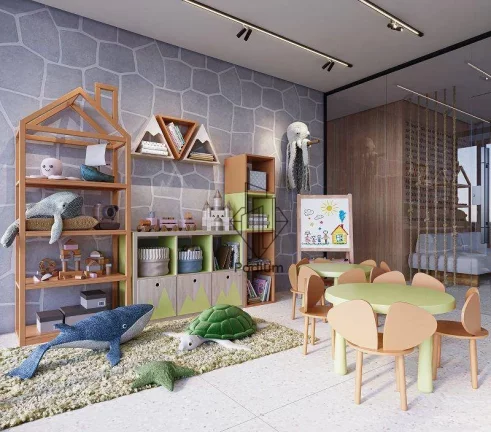 Imagem Flats Studio térreo com área privativa a beira mar da praia de Intermares - FL0546